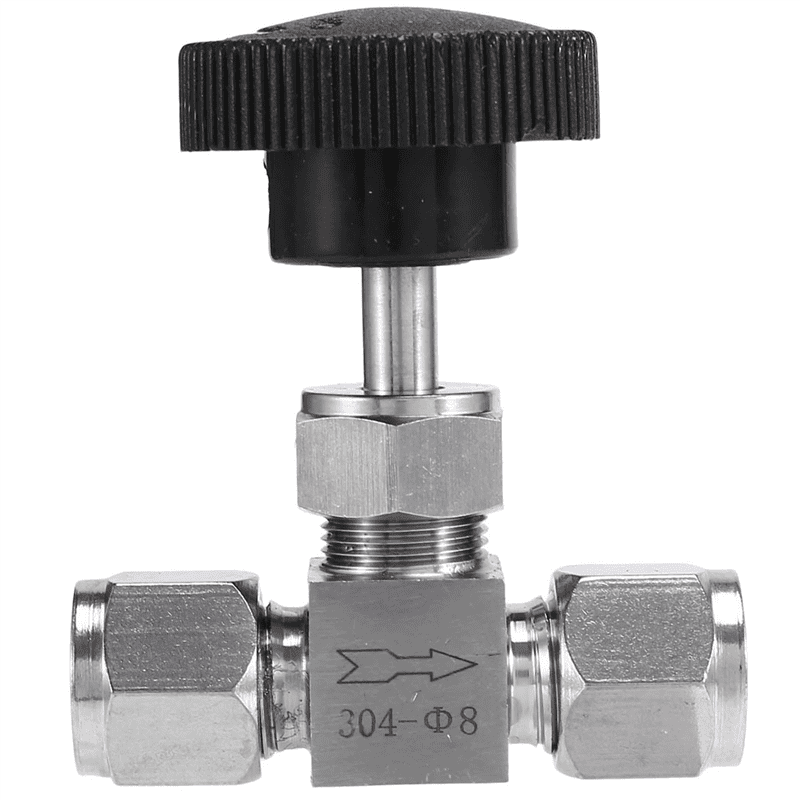 Adjustable Needle Valve O.D 8mm Tube Stainless Steel 304 High Pressure