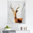 thumbnail image 1 of Antelope Tapestry, Modern Art Graphic of Low Poly Style Animal Portrait on Neutral Background Print, Fabric Wall Hanging Decor for Bedroom Living Room Dorm, 5 Sizes, Multicolor, by Ambesonne, 1 of 1
