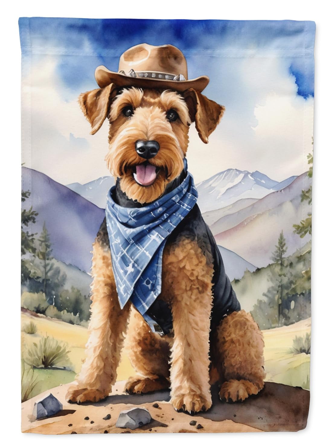 Affenpinscher Cowboy Welcome Garden Flag