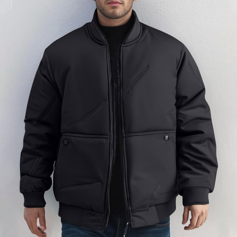 USNSM (M-5XL) Men's Big and Tall Cropped Puffer Jacket Stand