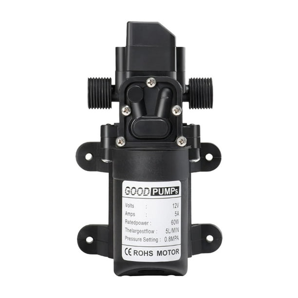 Bomba Pulverizadora Autocebante, Bomba de , 12 V, 60 W, Longitud 16,5 Cm, Multifuncional, 0,8 MPa, para Pulverizar en El Jardín, Fácil Instala