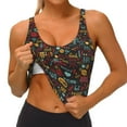 thumbnail image 4 of Lsque BBQ Barbecue Grill Printed Women'S Sports Bra, Compression, Moisture Wicking, High-Impact Sports Bra For Women,Supportive sports bra-Large, 4 of 9