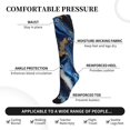 thumbnail image 5 of Compression Socks for Women and Men - Navy Blue Marble Compression Socks Circulation for Workout, 5 of 8