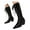 Black, variant on Knee High Boots Women Lace up Pointy Toe Chunky Heel Fauc Patent Leather Dress Booties