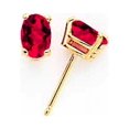 thumbnail image 1 of Boucles d'Oreilles en Or Jaune 14K Rubis, 1 of 2