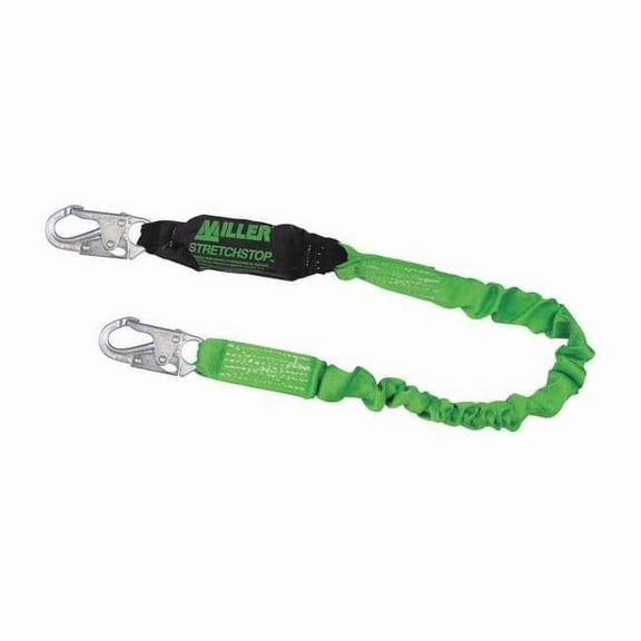 Honeywell Miller Shock-Absorbing Lanyard,Green 913SS-Z7/6FTGN