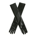 thumbnail image 3 of Fgnfyis Womens Long Stretchy Shiny PU Leather Gloves for Women Party Formal Event Evening Accessories Black, 3 of 3