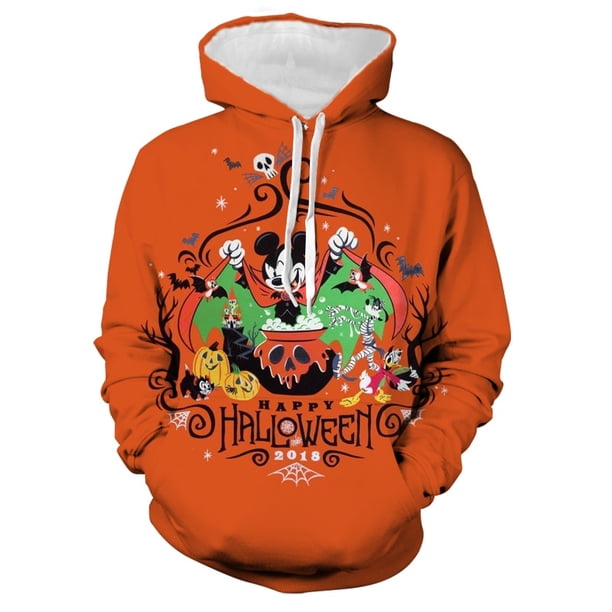 Sudadera con capucha de Halloween para hombre, Sudadera con capucha de Disney, Stitch, Mickey, Cosplay, Sudadera con capucha de manga larga, Sudadera con capucha cálida, suéter informal de talla grand