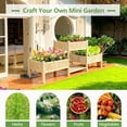 thumbnail image 3 of Awesofurni 73x33.9x21.7in Raised Garden Bed, Wooden Planter Box, Raised Garden Bed with Legs for Backyard, Patio and Balcony, 3 of 8