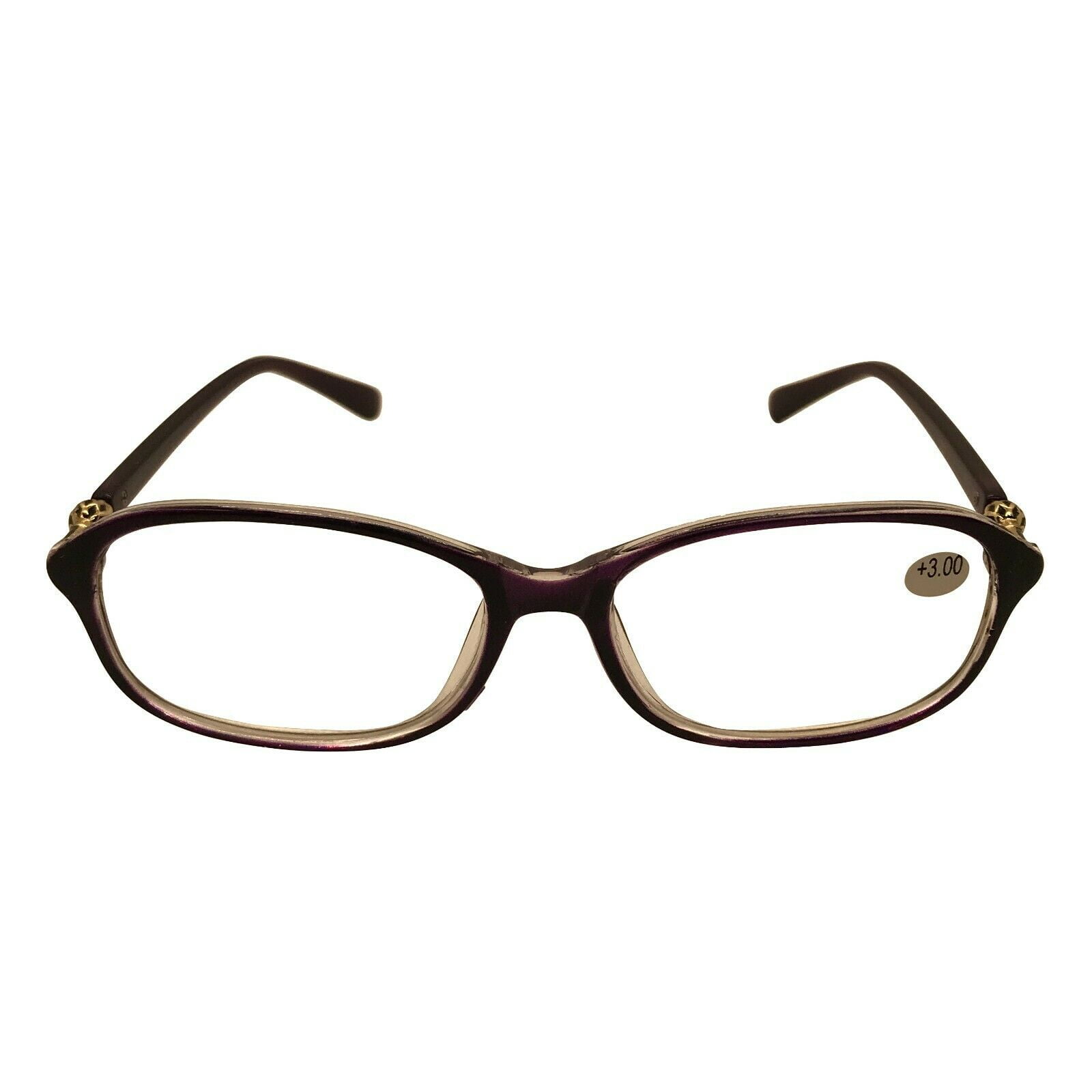 2 Packs Womens Oval Frame Reading Glasses Lightweight 