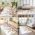 thumbnail image 4 of Area Rugs 3'x5', Orange Brown Eucalyptus Carpet Runner Indoor Outdoor Rugs Home Decor Aesthetic, Watercolor Spring Weeping Botanical Non Slip Mats Washable Accent Rug for Living Room Bedroom, 4 of 8