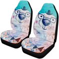 thumbnail image 1 of Juego de 2 Fundas para Asientos de Coche ABPHQTO Oso Polar con Sombrero y Gafas Universal, 1 of 3