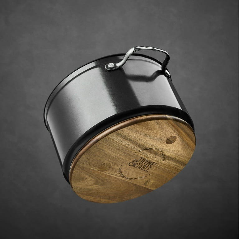 Thyme & Table Magnetic Acacia Wood Trivet for Hot Cookware Surface