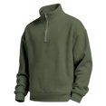 thumbnail image 6 of Chiccall Mens Casual Quarter Zip Sweatshirts Loose Fit Vintage Textured Knit Mock Neck Sweatshirt Pullover Fashion Outerwear, 6 of 7