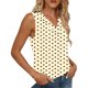thumbnail image 2 of Mujeres sin mangas Tops verano no posicionado impresión rayas cuello en V blusa casual Mujeres cuello en V Tops de verano, 2 of 6