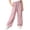 Pink, variant on Girls Hiking Pants Quick Dry Silk Elastic Waist Workout Pants Sun Protection Trousers Workout Clothes with Pockets