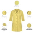 thumbnail image 4 of Panda Uniform by HeedFit Women's 32" 3/4 Sleeve Lab Coat with Multi-Colored Plus Size XL Yellow, 4 of 6