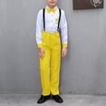 thumbnail image 2 of Miluxas Boys' Gentleman Outfits - Suspenders, Shirt, Pants & Bow Tie Cotton formal Suit Set for Special Occasions Yellow 17-18 Years, 2 of 4