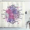 thumbnail image 1 of Ambesonne Tribal Shower Curtain, Motif Brushstroke, 69"Wx84"L, Pale Pink Fuchsia Lilac, 1 of 3
