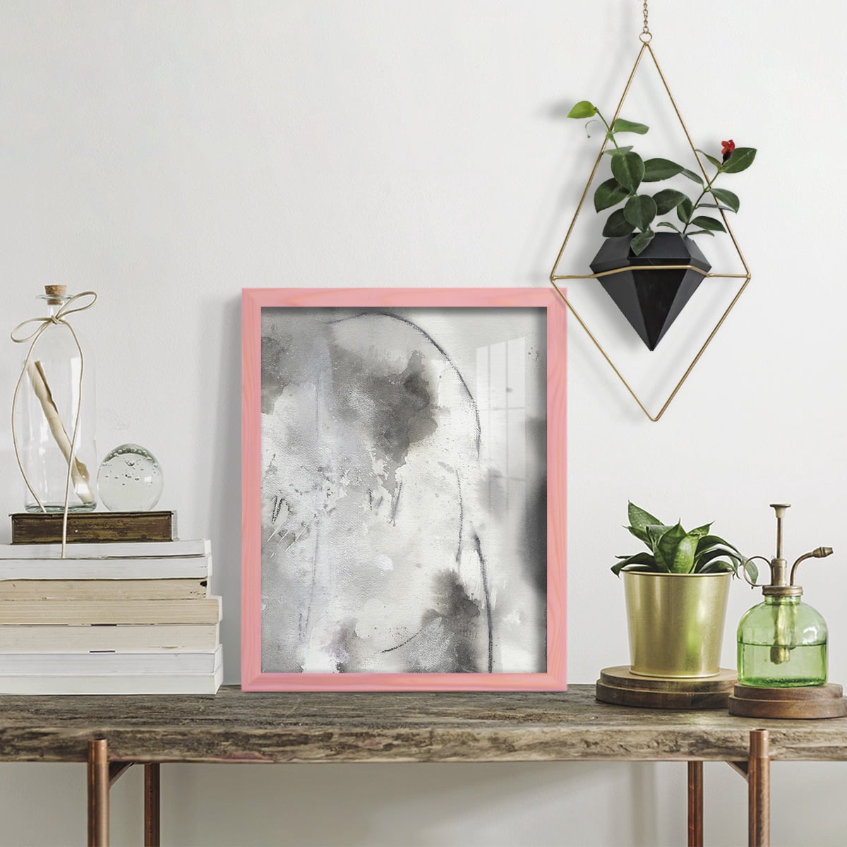 Mystical Objects IV - Framed Print w/glass - Sunset Pink