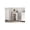 White / Light Oak, variant on FM FURNITURE Shelton Kitchen Cart, Two Open Shelves, One Drawer, Four Caster
