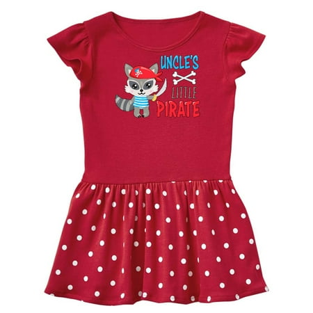 

Inktastic Uncle s Little Pirate Cute Raccoon with Sword Gift Baby Girl Dress