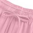 thumbnail image 6 of ibiyuan Women Sets 2 Piece Outfits Women's Casual Summer Shorts Set Two Piece Outfit with Comfortable Short Sleeve Crewneck Tee and Adjustable Drawstring Bottoms, 6 of 7