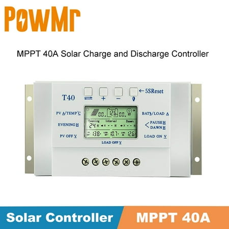 

Gerich 20/30/40/60/80A 12V/24V LCD MPPT Solar Panel Regulator Charge Controller 3 Timer