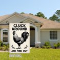 thumbnail image 2 of AMHNF Cluck Around and Find Out Rooster Linen Garden Flag for Spring Summer Home Outdoor Garden Yard Door Decor 12x18 inch, 2 of 5