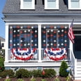thumbnail image 5 of Topboutique Patriotic Star Garland Banner Decor,6 Pcs 6.56 ft Red White and Blue Star Decorations Star Hanging Bunting Banner Bright Backdrop Patriotic Decor Garland for 4th of July Independence Day, 5 of 8