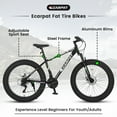 thumbnail image 6 of Ambifirner 26 Inch Adult Fat Tire Mountain Bike,Dual Disc Brake 7 Speed Bicycle,Front Suspension,High Carbon Steel Frame Mountain Trail Bike for Urban Commuter City Ride, 6 of 8