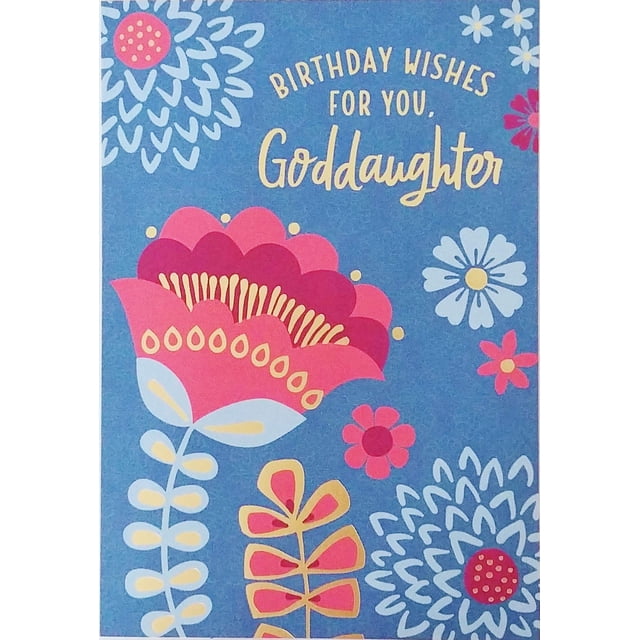 Tarjeta de felicitación de cumpleaños para ahijada con sobre