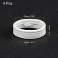 thumbnail image 2 of Uxcell 4 Pack PU Leather Loops Retaining Ring for 16mm Width Watch Band, White, 2 of 5
