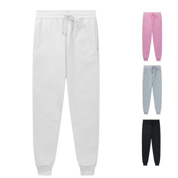 Kids Uniforms For Boys With Pockets White Sweatpants Elastic Waist Jogger Trousers Size 3-4 Years Boys Clothes