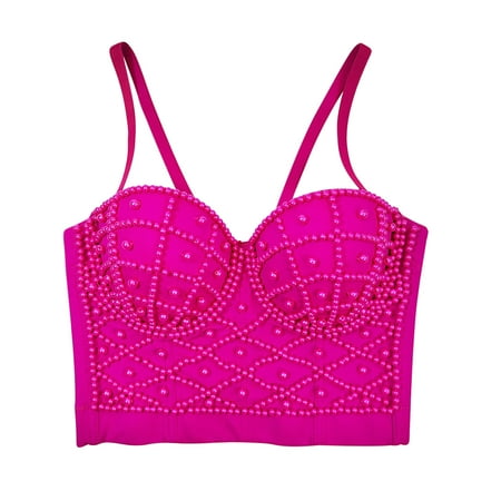 Bralette Bra Women Seamless Bra Feature V-Neck Demi & Balconette Bra Style W-1206 Pinks-a XL