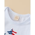 thumbnail image 5 of Bagilaanoe 4th of July Clothes for Newborn Baby Boys Short Sleeve Romper Tops + Star Suspender Shorts 3M 6M 12M 18M Infant Independence Day Outfits 2pcs Short Pants Set, 5 of 9