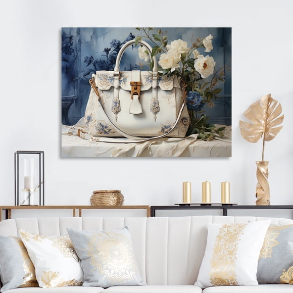 Designart Balenciaga Wall art decor, Balenciaga Wall Art, Monochromatic Elegance I , Extra large Glam Canvas wall art, 32x24 inches
