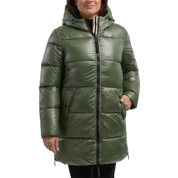 Hunter Puffer Jacket, Adjustable Hood, Green, Medium