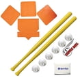thumbnail image 1 of Wiffle Ball 6 Baseballs Tamaño oficial - Paquete de 6 y Wiffle Ball 32 "Bats 2 Pack, BSN Orange Throw Down Bases (5 Piezas), Paquete de regalo + Paquete de pañuelos NOIS de bonificación WIFFLE 10329685, 1 of 1