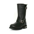 thumbnail image 4 of Hot Leathers BTM1002 Men's Wide Width Black 11-inch Round Toe Engineer Leather Boots 8W, 4 of 10