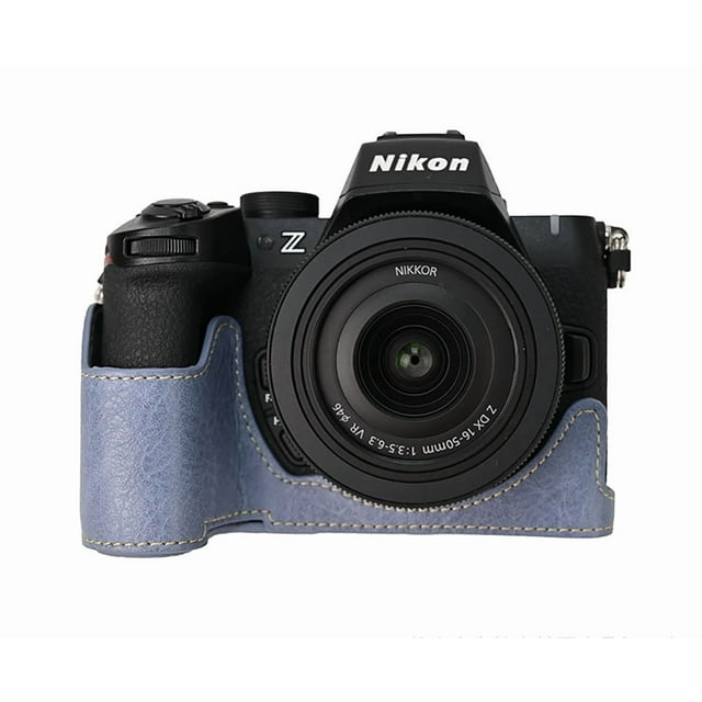 GadgetCom Camera Half Case Compatible with Nikon Z50II Z50 Mark 2 II , Anti-Slip PU Leather Shell Protective Cover