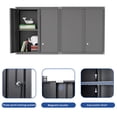 thumbnail image 2 of NICEGDLT Metal Garage Wall Cabinet, Metal Wall Mounted Storage Cabinets with Lockable Doors and Adjustable Shelves, 2 of 7