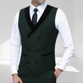 thumbnail image 3 of Rvwovn Men's Slim-Fit Double-Breasted Suit Vest Stylish Formal Business Waistcoat for Prom Wedding, 3 of 3