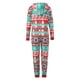 thumbnail image 5 of Pijamas de Navidad para la Familia Odeerbi Trajes A Juego Mujer Mamá Impreso Manga Larga O-Cuello Cremallera Mono ODB190178, 5 of 9