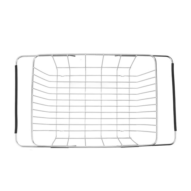 Freezer Storage Organizer Basket, Stainless Steel Expandable Freezer Organizer for Closets