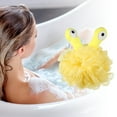 thumbnail image 2 of Unique Bargains 1 Pc Cartoon Bath Shower Loofah Sponge Body Puffs for Bathroom 5.51"x4.72" Yellow, 2 of 6