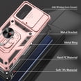 thumbnail image 5 of for Samsung Galaxy S20 FE Case with HD Screen Protector, Build in Ring Stand [Military Grade] Protective Case for Galaxy S20 FE 5G Case,Rose Gold, 5 of 13