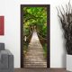 thumbnail image 3 of Puente colgante de madera de bosque 3D, pegatina para puerta, estación Retro, Bar, ascensor, escaleras, ladrillos de Color, tirar, decoración del hogar, pasta D28 Xemadio 2029796, 3 of 9