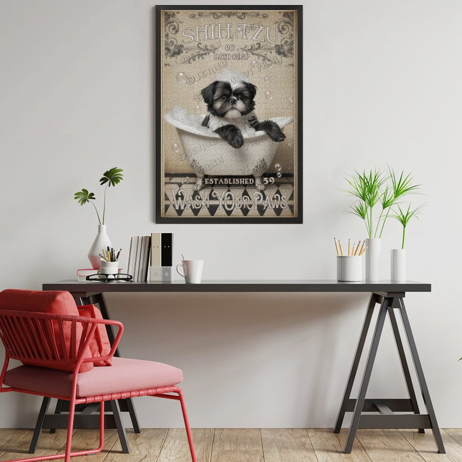 SHU アルルパシャ　1000ピース Jigsaw Puzzles 1000 Pieces for Adults, Families Black White Shih