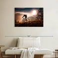 thumbnail image 2 of Elephant Stock Sunset Mountain Biking Wall Art - Horizontal Canvas Wall Art - Living Room Wall Decor - Sports Canvas - Black And Gray Decor - 36" x 24", 2 of 8